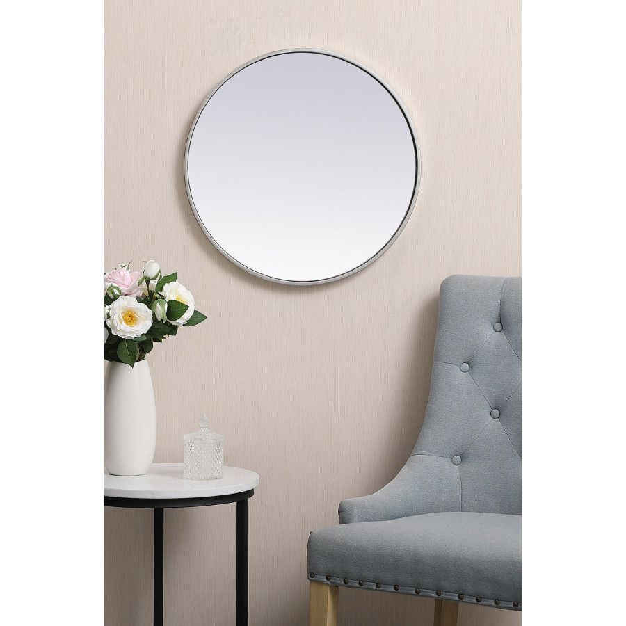Elegant Wall Mirror - Silver, L 21" (MR4821S)