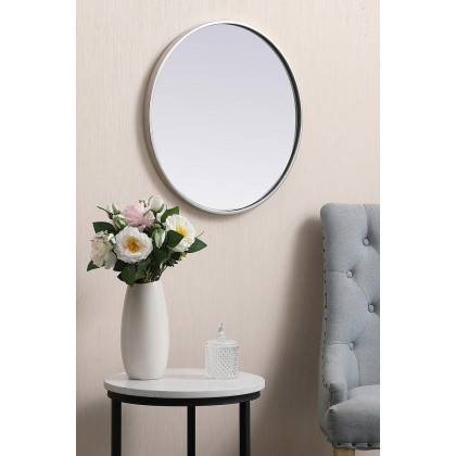 Elegant Wall Mirror - Silver, L 21" (MR4821S)