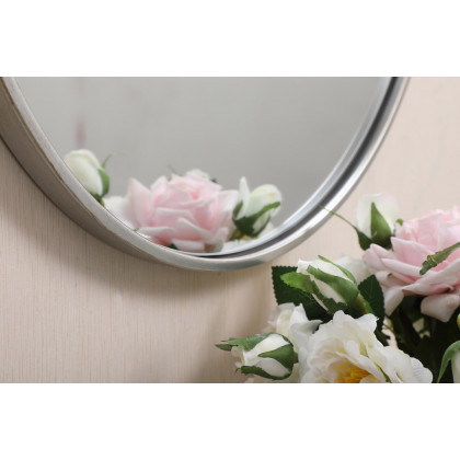 Elegant Wall Mirror - Silver, L 21" (MR4821S)
