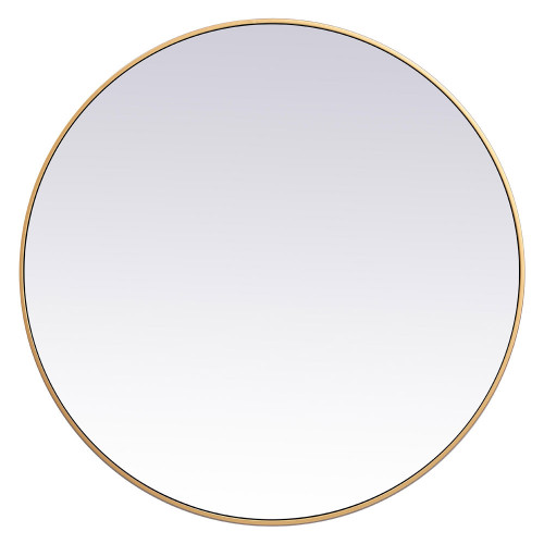Elegant Wall Mirror - Brass, L 39" (MR4839BR)