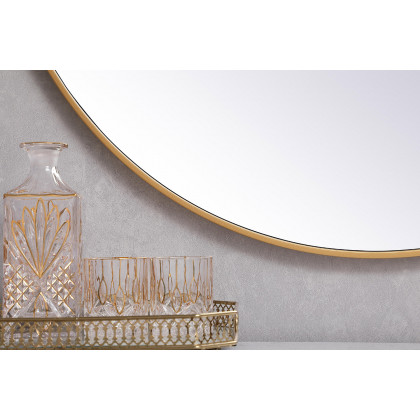 Elegant Wall Mirror - Brass, L 39" (MR4839BR)