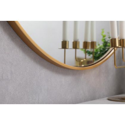 Elegant Wall Mirror - Brass, L 39" (MR4839BR)