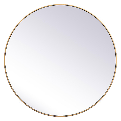 Elegant Wall Mirror - Brass, L 45" (MR4845BR)