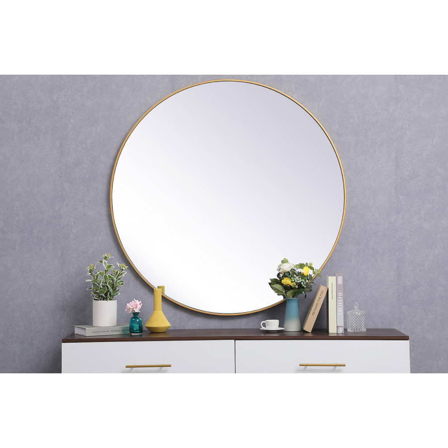 Elegant Wall Mirror - Brass, L 45" (MR4845BR)