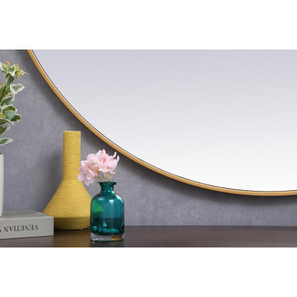 Elegant Wall Mirror - Brass, L 45" (MR4845BR)