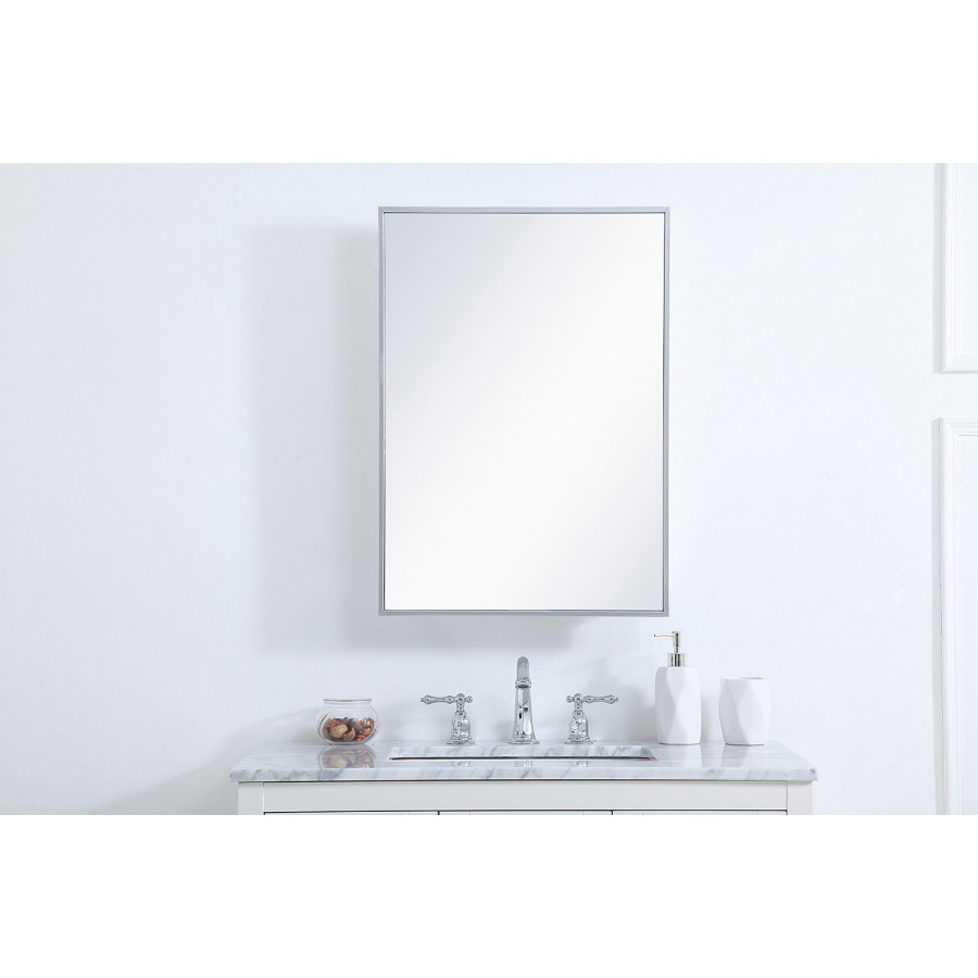 Elegant Wyn Medicine Cabinet - Silver, L 20" (MR572028S)