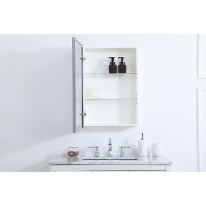 Elegant Wyn Medicine Cabinet - Silver, L 20" (MR572028S)
