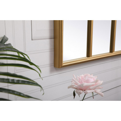 Elegant Wall Mirror - Brass, L 41.5" (MR612842BR)