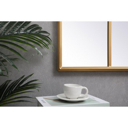 Elegant Wall Mirror - Brass, L 53.13" (MR613653BR)