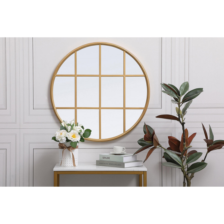 Elegant Wall Mirror - Brass, L 28" (MR632828BR)