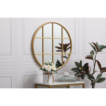Elegant Wall Mirror - Brass, L 28" (MR632828BR)