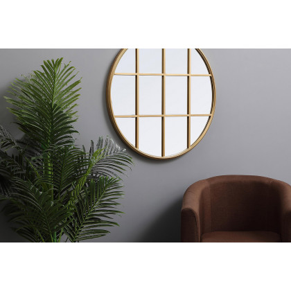 Elegant Wall Mirror - Brass, L 31.5" (MR633232BR)
