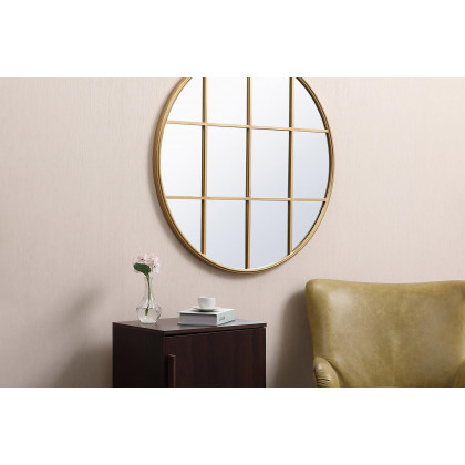 Elegant Wall Mirror - Brass, L 36.25" (MR633636BR)