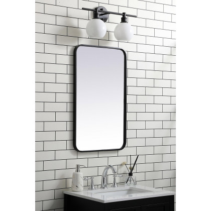 Elegant Wall Mirror - Black, L 30" (MR801830BK)