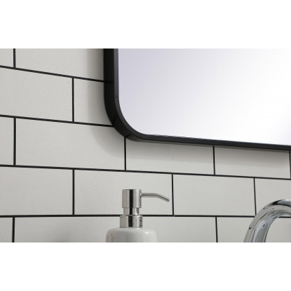 Elegant Wall Mirror - Black, L 30" (MR801830BK)