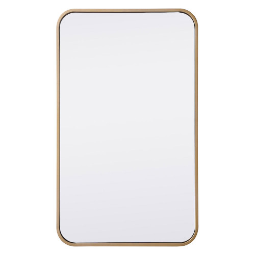 Elegant Wall Mirror - Brass, L 30" (MR801830BR)