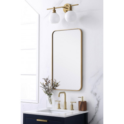 Elegant Wall Mirror - Brass, L 30" (MR801830BR)