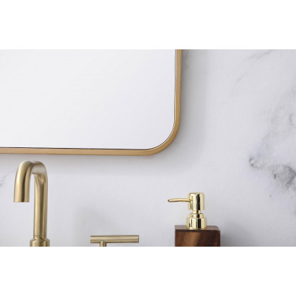 Elegant Wall Mirror - Brass, L 30" (MR801830BR)