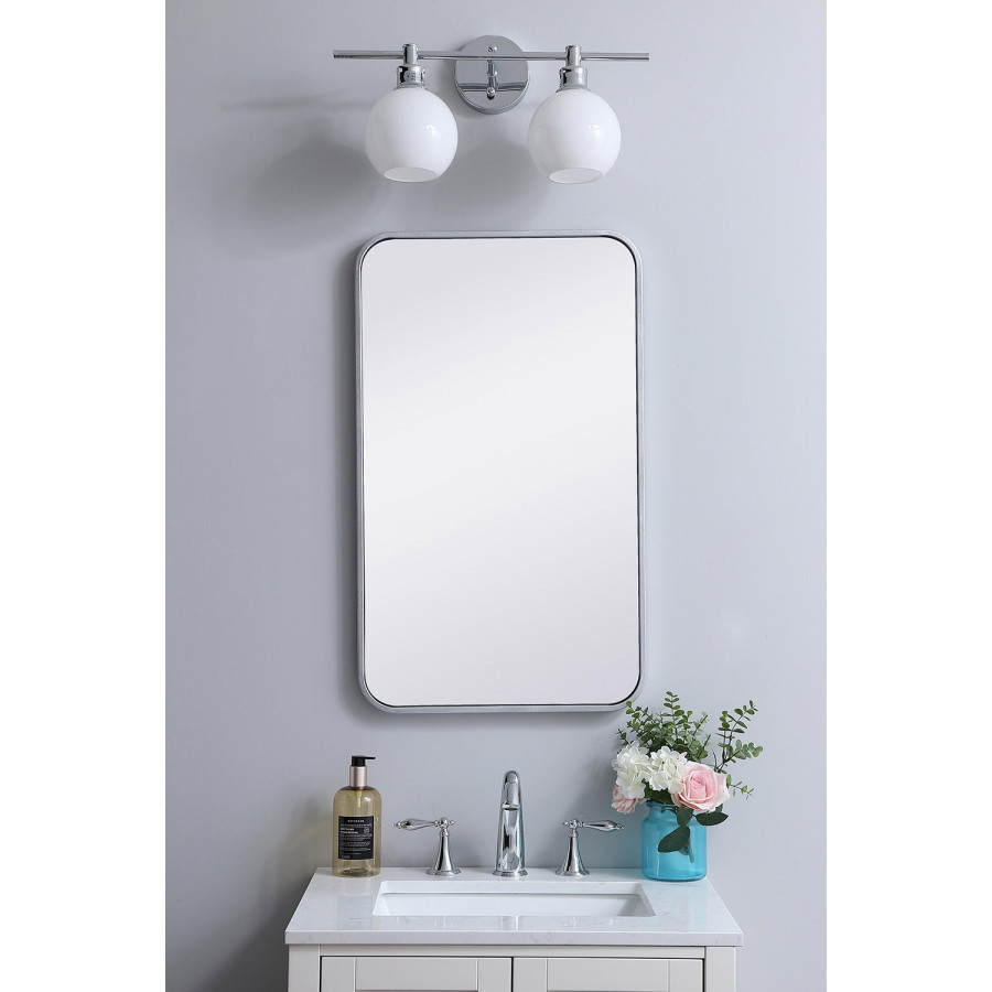 Elegant Wall Mirror - Silver, L 30" (MR801830S)