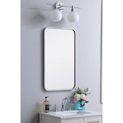 Elegant Wall Mirror - Silver, L 30" (MR801830S)