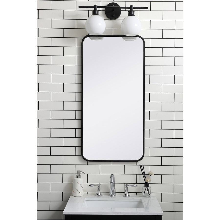 Elegant Wall Mirror - Black, L 36" (MR801836BK)