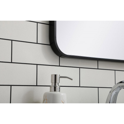 Elegant Wall Mirror - Black, L 36" (MR801836BK)