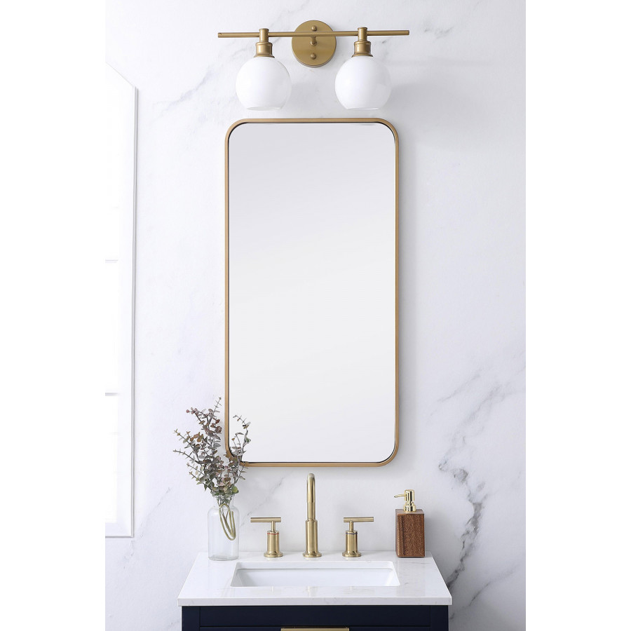 Elegant Wall Mirror - Brass, L 36" (MR801836BR)