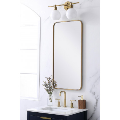 Elegant Wall Mirror - Brass, L 36" (MR801836BR)