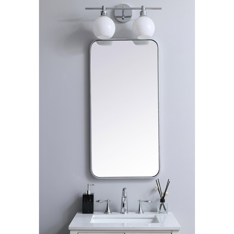 Elegant Wall Mirror - Silver, L 36" (MR801836S)