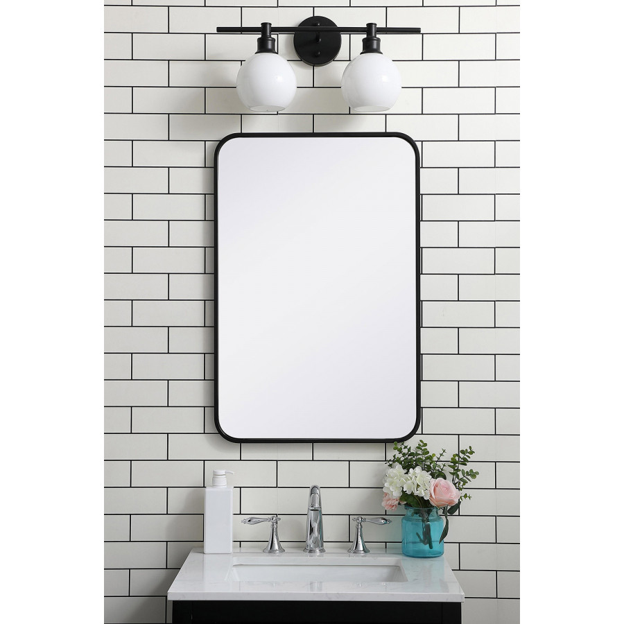 Elegant Wall Mirror - Black, L 30" (MR802030BK)