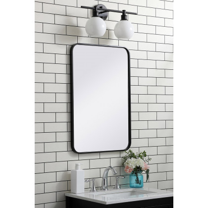 Elegant Wall Mirror - Black, L 30" (MR802030BK)