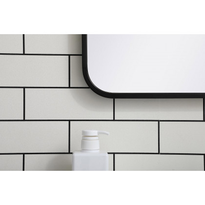 Elegant Wall Mirror - Black, L 30" (MR802030BK)