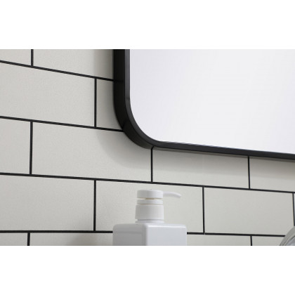 Elegant Wall Mirror - Black, L 30" (MR802030BK)