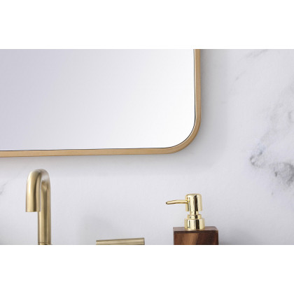 Elegant Wall Mirror - Brass, L 30" (MR802030BR)