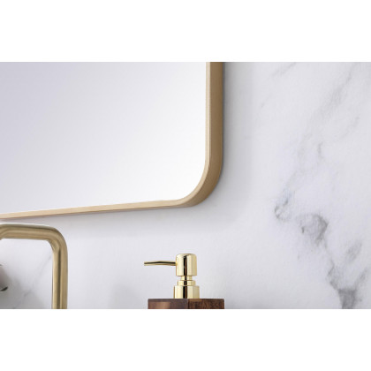 Elegant Wall Mirror - Brass, L 30" (MR802030BR)