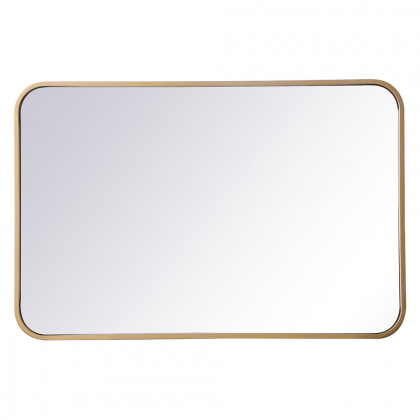 Elegant Wall Mirror - Brass, L 30" (MR802030BR)