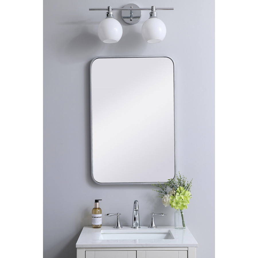 Elegant Wall Mirror - Silver, L 30" (MR802030S)