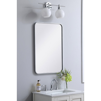 Elegant Wall Mirror - Silver, L 30" (MR802030S)