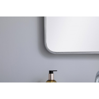 Elegant Wall Mirror - Silver, L 30" (MR802030S)