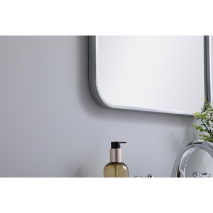 Elegant Wall Mirror - Silver, L 30" (MR802030S)