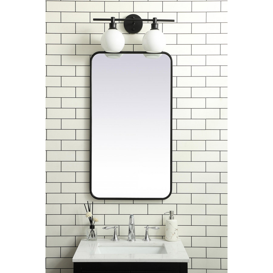 Elegant Wall Mirror - Black, L 36" (MR802036BK)