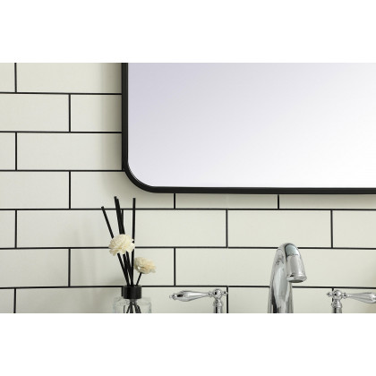 Elegant Wall Mirror - Black, L 36" (MR802036BK)
