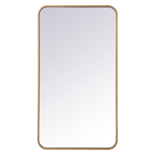 Elegant Wall Mirror - Brass, L 36" (MR802036BR)