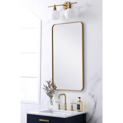 Elegant Wall Mirror - Brass, L 36" (MR802036BR)