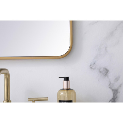 Elegant Wall Mirror - Brass, L 36" (MR802036BR)