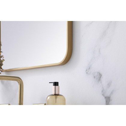Elegant Wall Mirror - Brass, L 36" (MR802036BR)