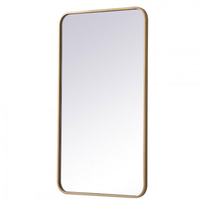Elegant Wall Mirror - Brass, L 36" (MR802036BR)