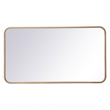 Elegant Wall Mirror - Brass, L 36" (MR802036BR)