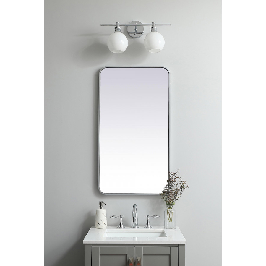 Elegant Wall Mirror - Silver, L 36" (MR802036S)