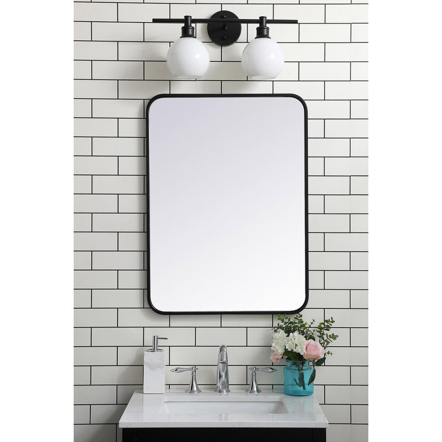 Elegant Wall Mirror - Black, L 30" (MR802230BK)